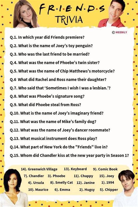 Best Friends Tv Show Quiz Questions